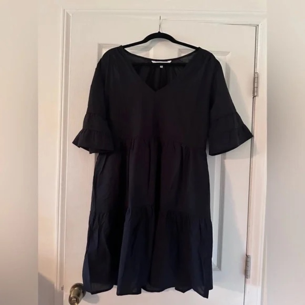 CRISTIN COOPER Garden Dress sz M - black NEW - Picture 3 of 11